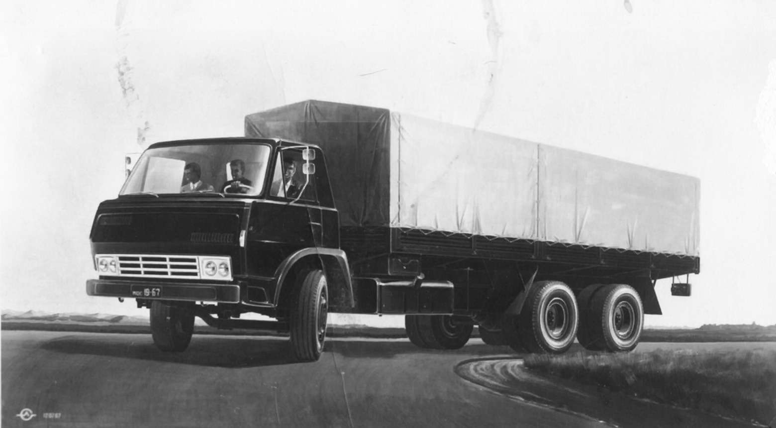 Эскиз грузовика ЗиЛ-170 Льва Самохина, 1969 г. Взято с сайта rusautomobile.livejournal.com