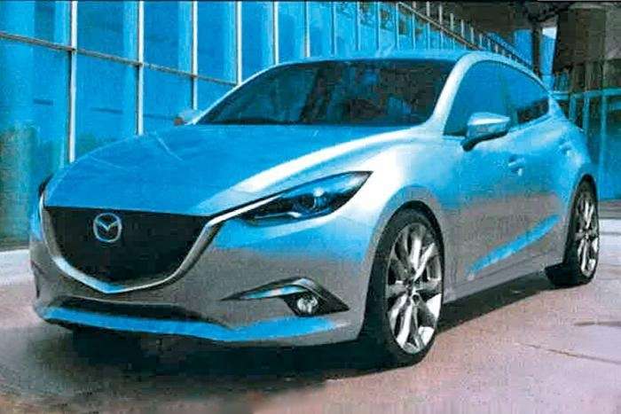 New Mazda3 hatchback sketch side-front view_no_copyright