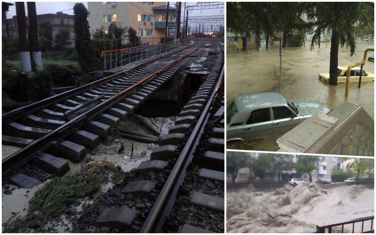 Стихия на Кубани: потоки воды сносят дороги, мосты и автомобили — фото 917351