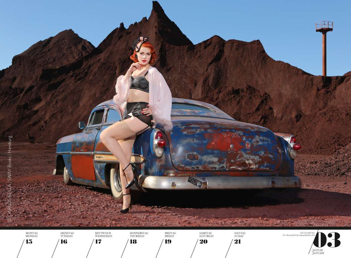 Юбилейный пин-ап календарь: девушки и легендарные машины — фото 798212
