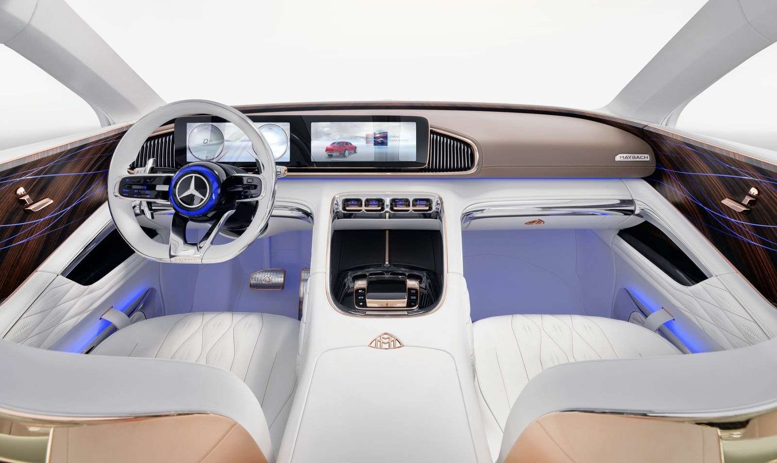 Кросс-седан Mercedes-Maybach Ultimate Luxury: золото, чайник, электричество — фото 865368
