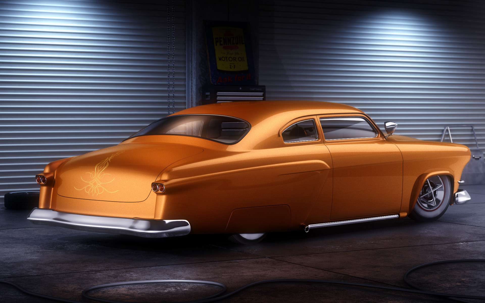 ГАЗ-21 Lead Sled. Классический Lead Sled, выполненный в стиле автомобиля Mercury Coupe 1950 года из фильма «Кобра». Автор: Кирилл Алексеев.