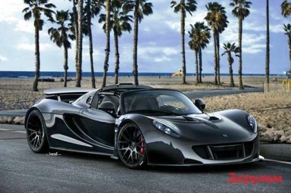 Hennessey Venom GT Spyder side-front view