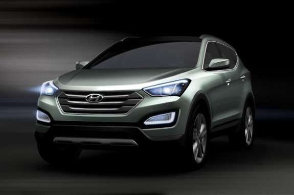 Sketch of the new Hyundai Santa Fe side-front view