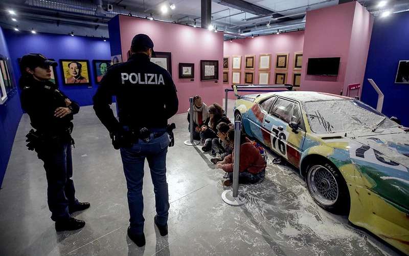 You won't believe what eco-activists did to Andy Warhol's painted BMW