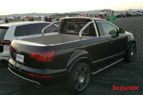 Audi Q7 pickup truck side-rear view