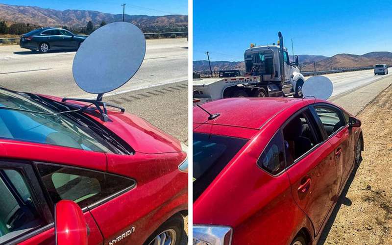 Cпутниковая «тарелка» на Toyota Prius: когда очень нужен Wi-Fi