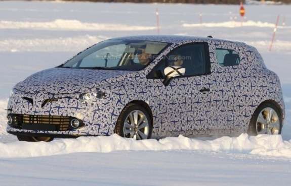 Next Renault Clio test prototype side-front view
