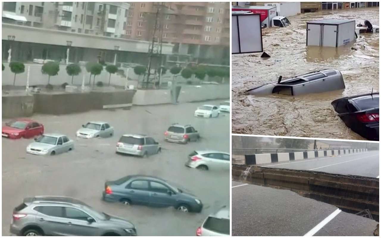 Стихия на Кубани: потоки воды сносят дороги, мосты и автомобили — фото 917346