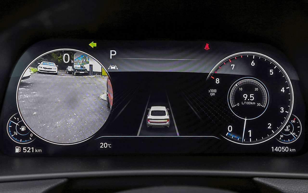 Изображение слепой зоны выводится на панель Hyundai и Kia при включении поворотника. Нужно привыкнуть смотреть не только в зеркало.