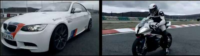 BMW M3 и BMW S 1000 RR Superbike выяснили отношения