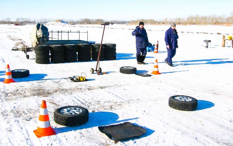 Winter tire tests in 2004.