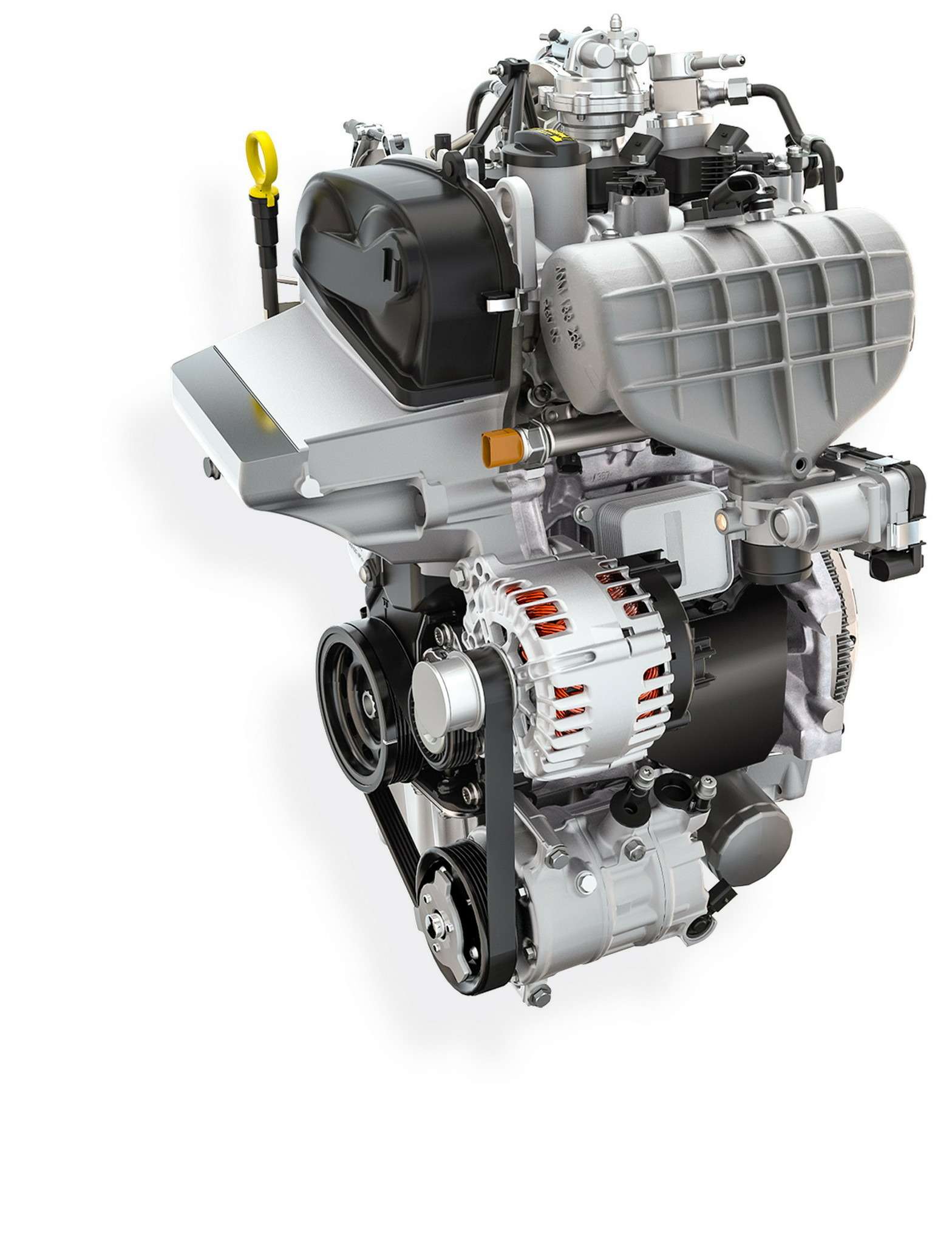Бензиновый трехцилиндровый двигатель TSI рабочим объемом всего 1,0 л развивает фантастические 272 л.с.